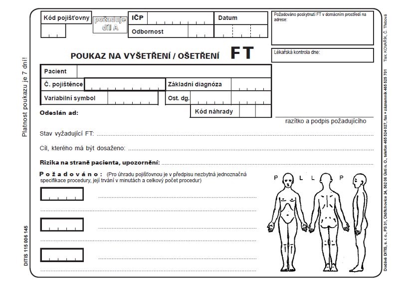FT poukaz pro rehabilitační péči